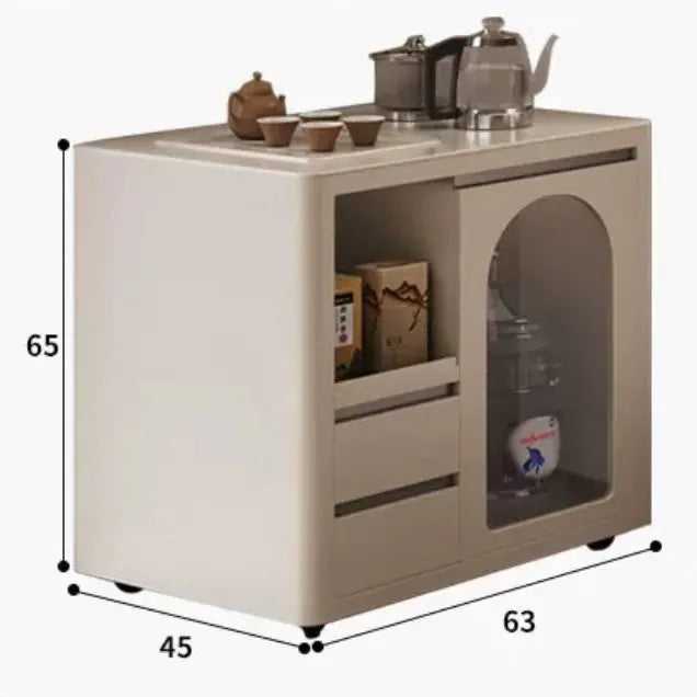 3-in-1 Extendable Island Table & Solid Wood Sideboard — detail view 04
