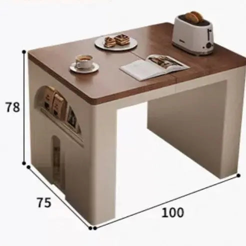 3-in-1 Extendable Island Table & Solid Wood Sideboard — detail view 06