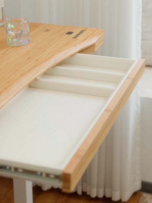 Bamboo-Top Electric Height-Adjustable Desk — detail view 01