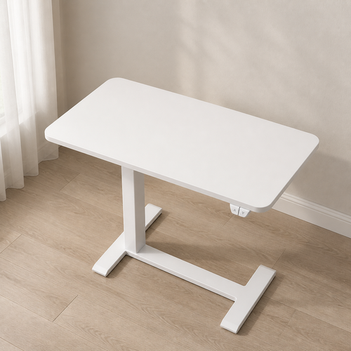 Battery-Powered Height-Adjustable Bedside Desk