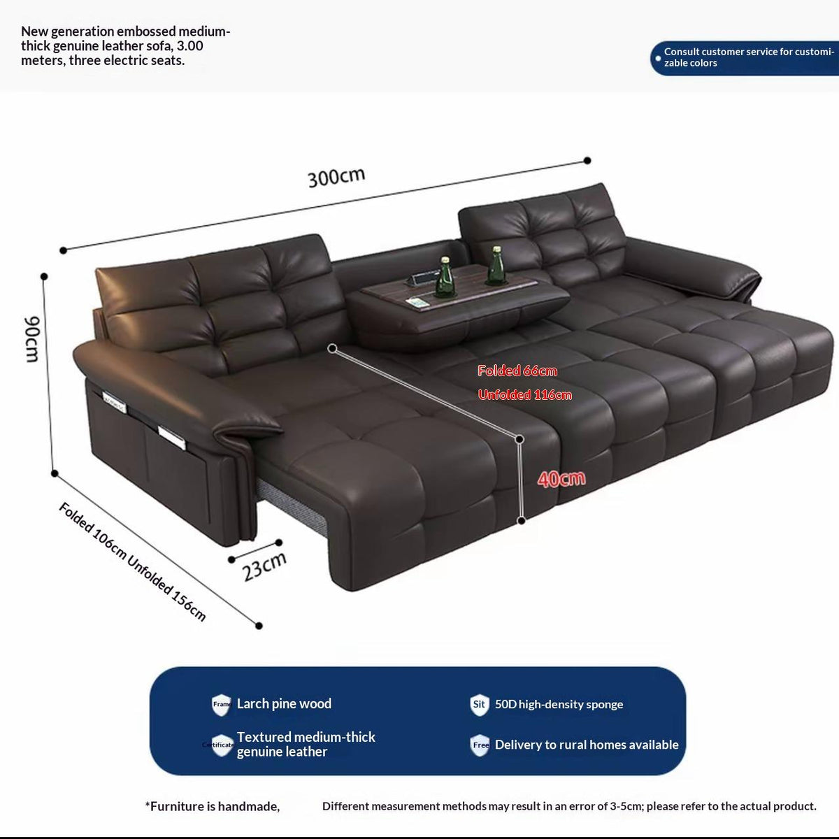 Compact 3-Seater Sofa Bed for Small Spaces — detail view 02