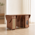 Compact Solid Wood Round Dining Table