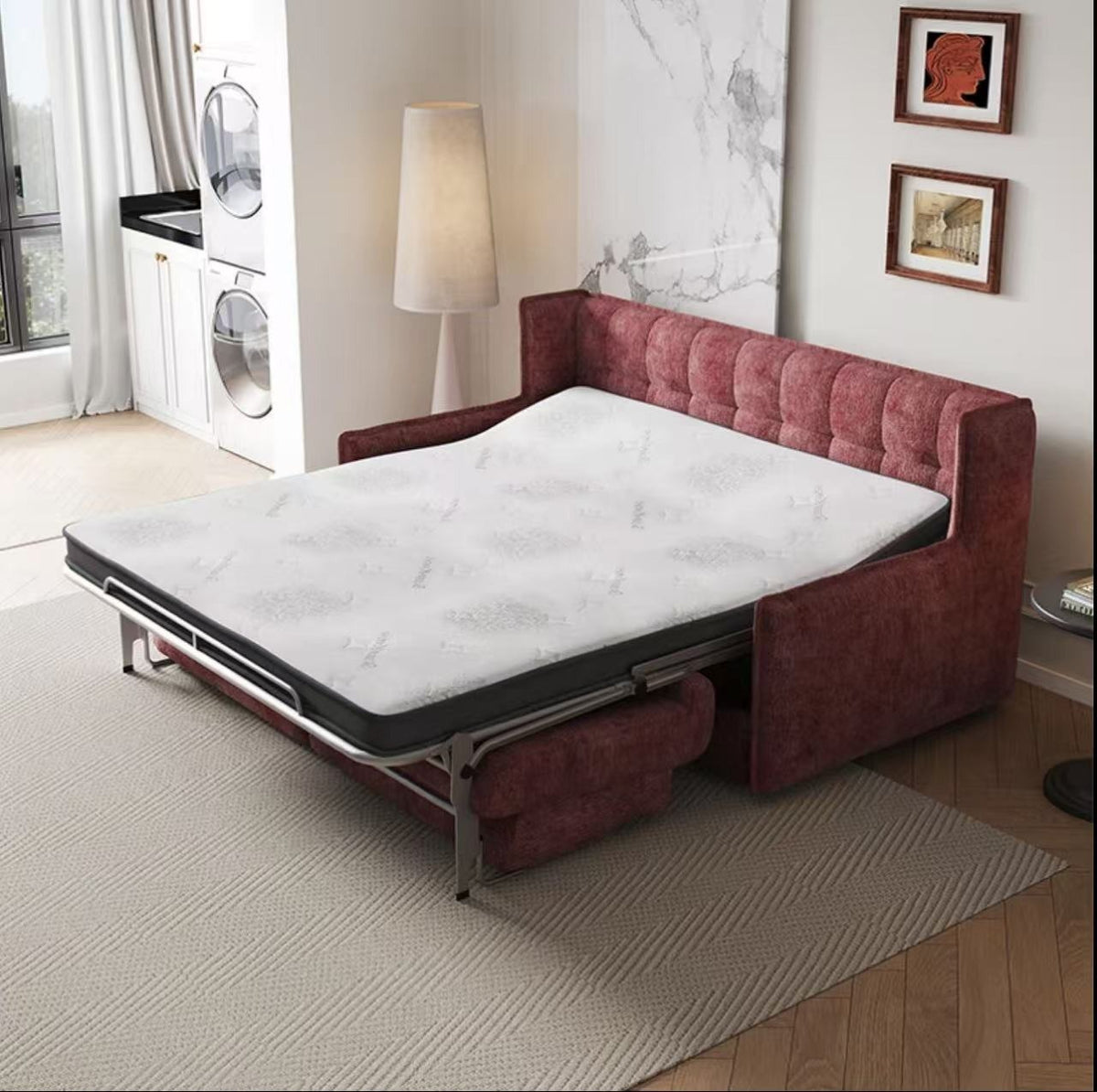 Custom Fold-Out Sofa Bed With Mattress — detail view 01