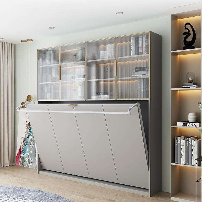 Custom Murphy Bed With Bookcase & Wardrobe — detail view 01