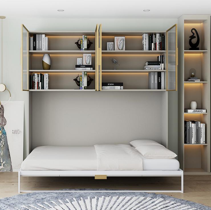 Custom Murphy Bed With Bookcase & Wardrobe — detail view 03