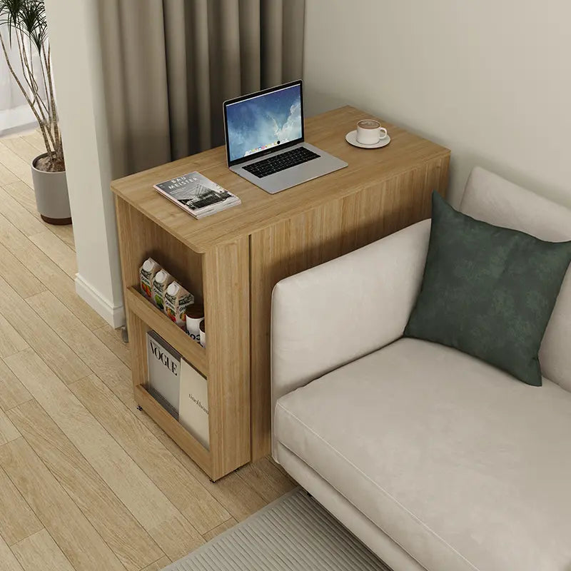 Custom Sliding Narrow Sideboard & Pull-Out Desk — detail view 02