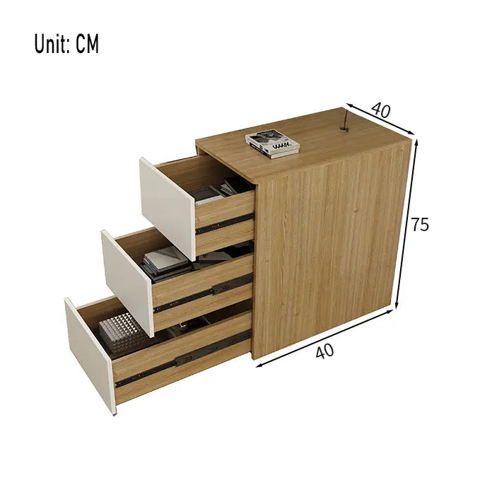 Custom Sliding Narrow Sideboard & Pull-Out Desk — detail view 05