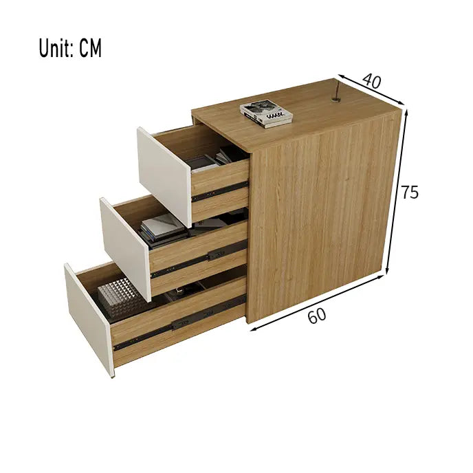 Custom Sliding Narrow Sideboard & Pull-Out Desk — detail view 06