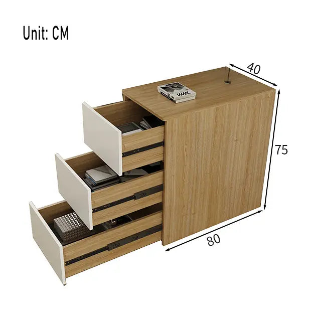 Custom Sliding Narrow Sideboard & Pull-Out Desk — detail view 07
