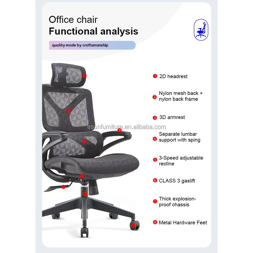 Ergonomic Mesh Swivel Task & Meeting Chair — detail view 04