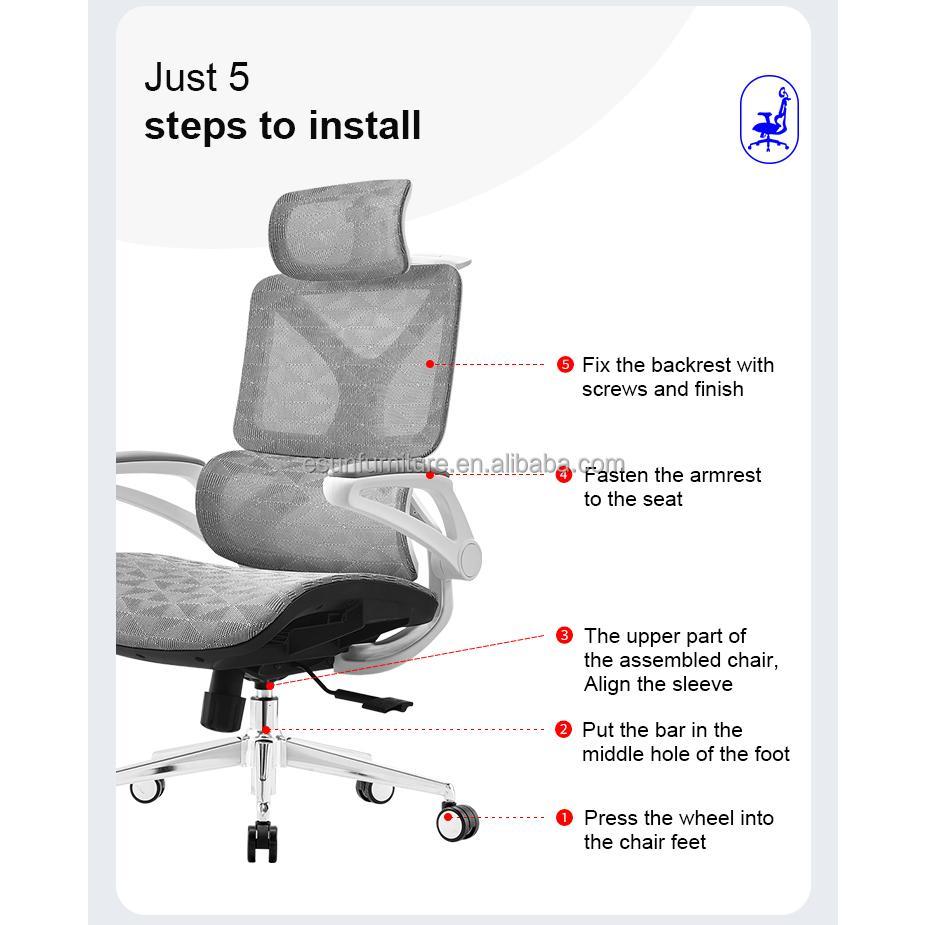 Ergonomic Mesh Swivel Task & Meeting Chair — detail view 05