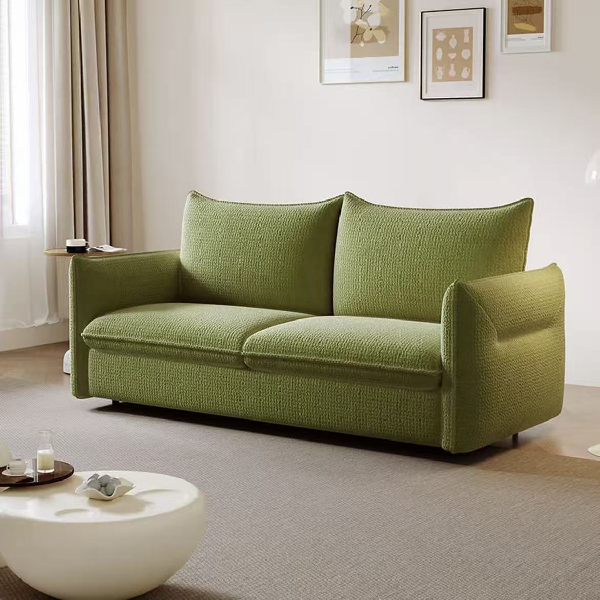 Foldable Fabric Sofa Bed With Mattress — detail view 06