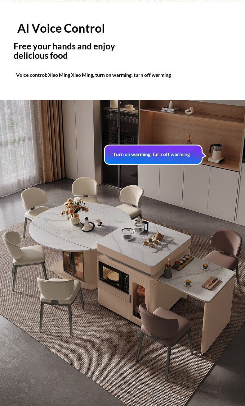 Island Dining Table With Induction Cooktop — detail view 03