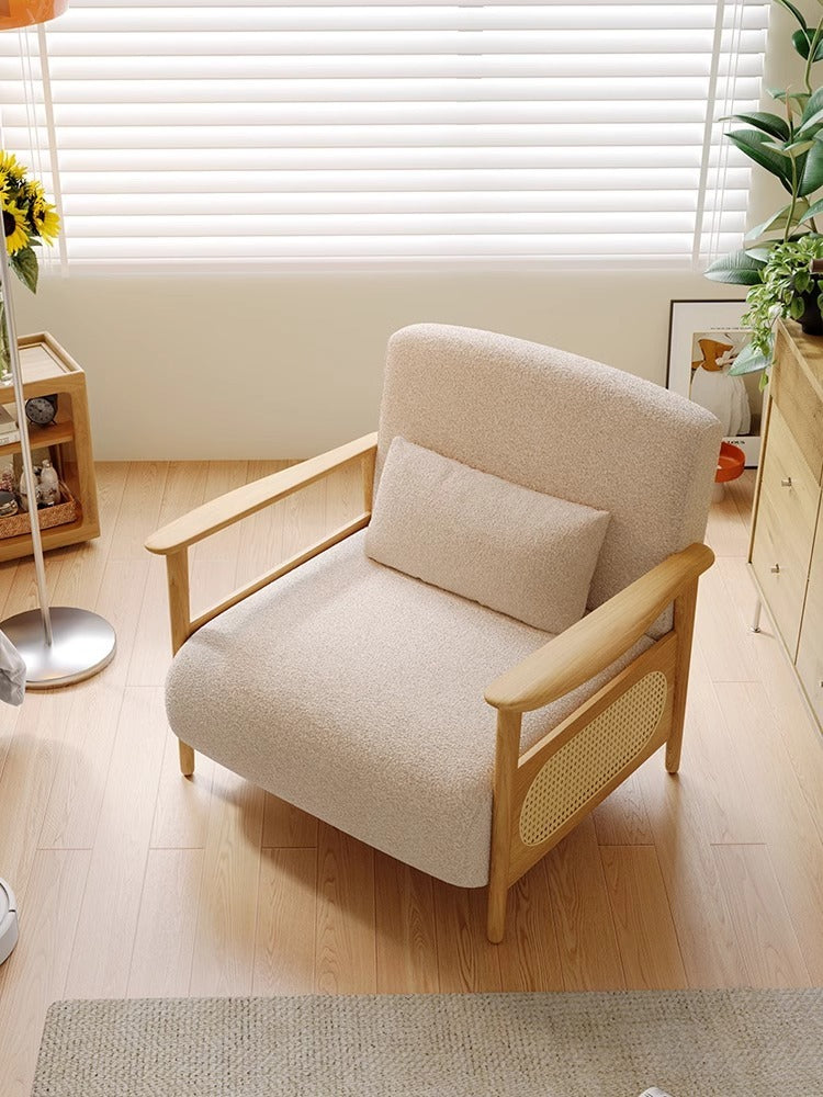 Japanese-Style Solid Wood Sliding Sofa Bed — detail view 01