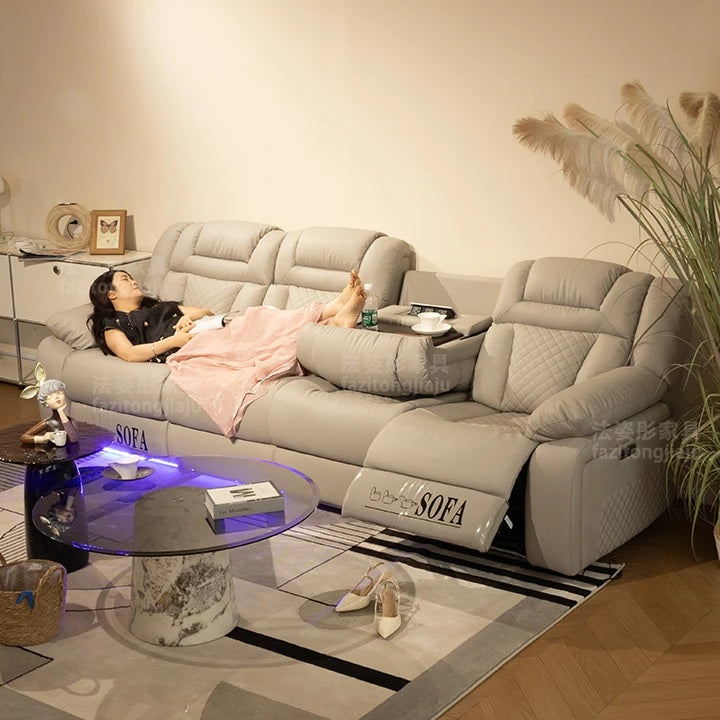 Leather Space-Capsule Recliner Sofa — detail view 04