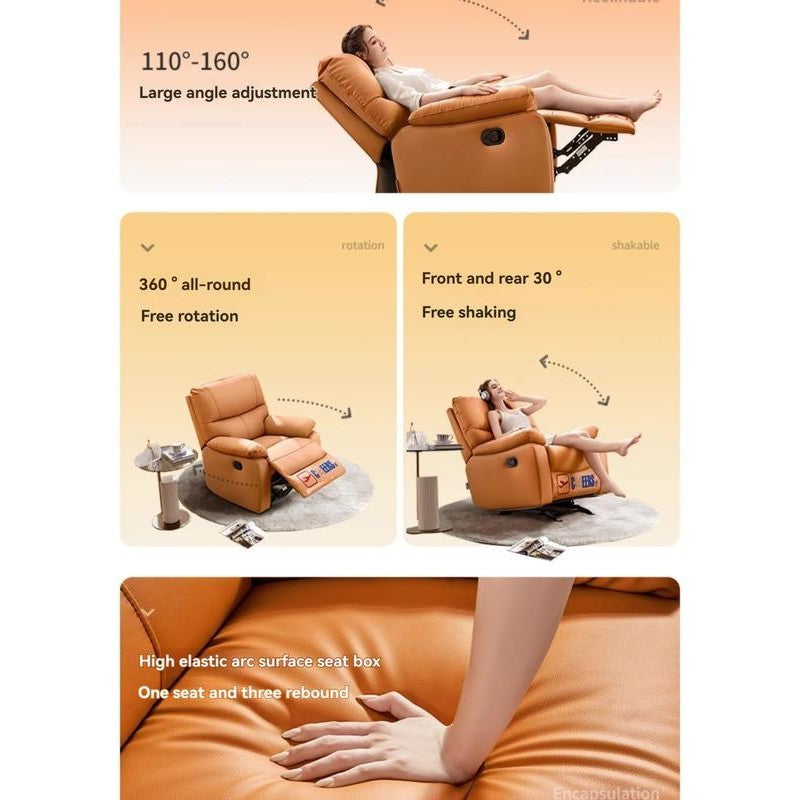 Microfiber Recliner Rocker Armchair — detail view 04
