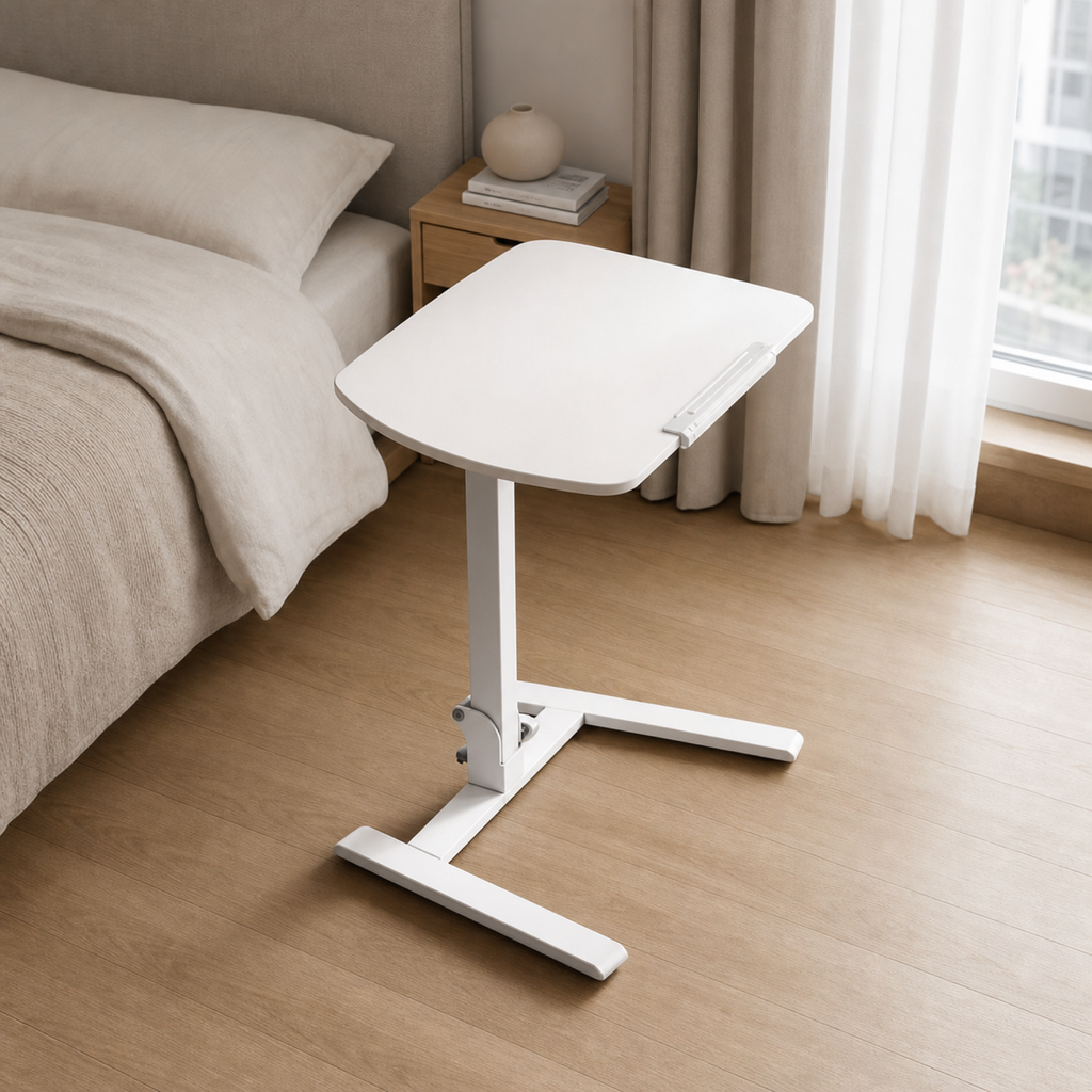 Mobile Height-Adjustable Bedside Table