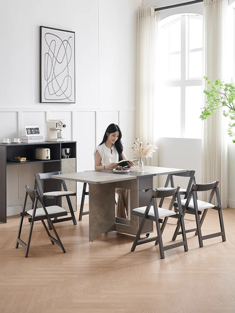 Nordic Extendable Folding Dining Table for Small Spaces — detail view 01