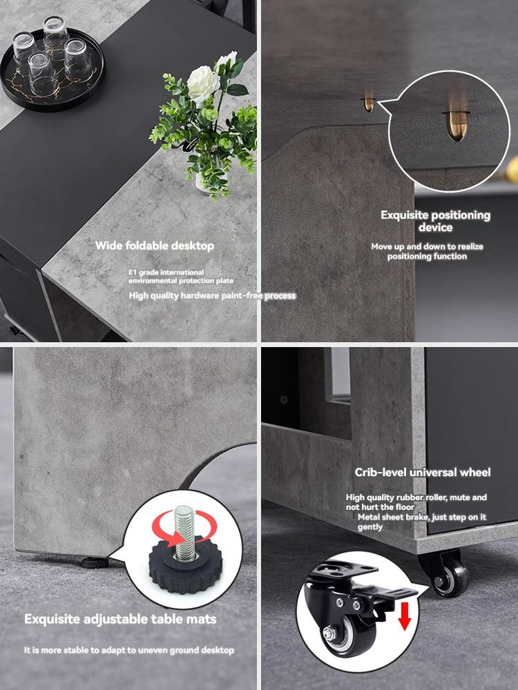 Nordic Extendable Folding Dining Table for Small Spaces — detail view 04