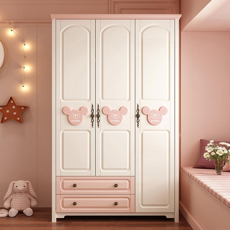 Pink Kids’ Wardrobe With 2- to 5-Door Options — detail view 01