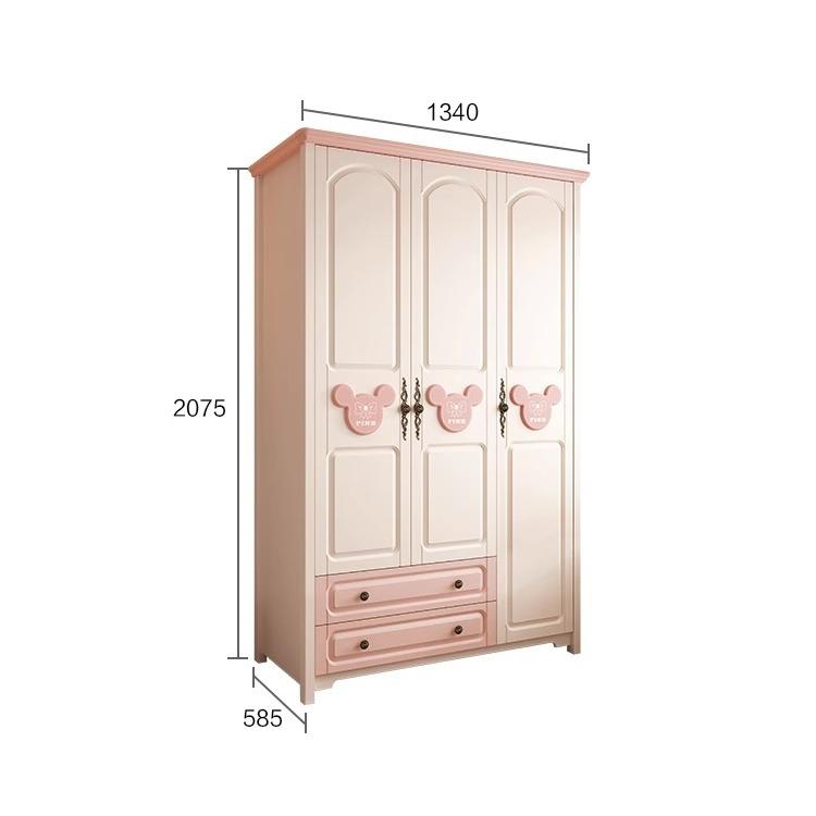 Pink Kids’ Wardrobe With 2- to 5-Door Options — detail view 06