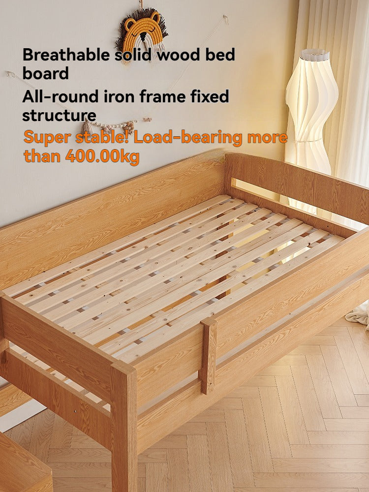 Solid Wood Loft Bed With Pull-Out Desk — detail view 03