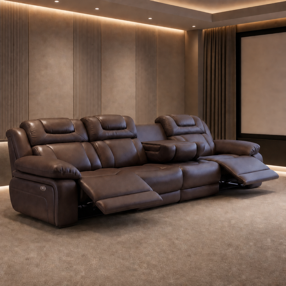Space-Capsule Recliner Sofa for Home Theatre